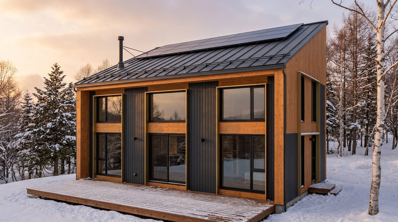 北の館 外観 — AI render based on BIM specs