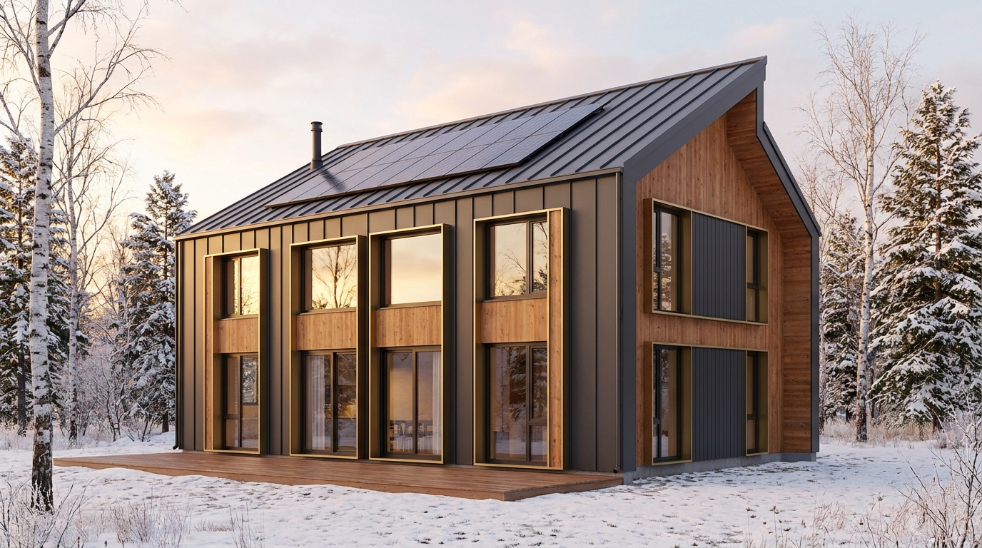 星の家 外観 — AI render based on BIM specs
