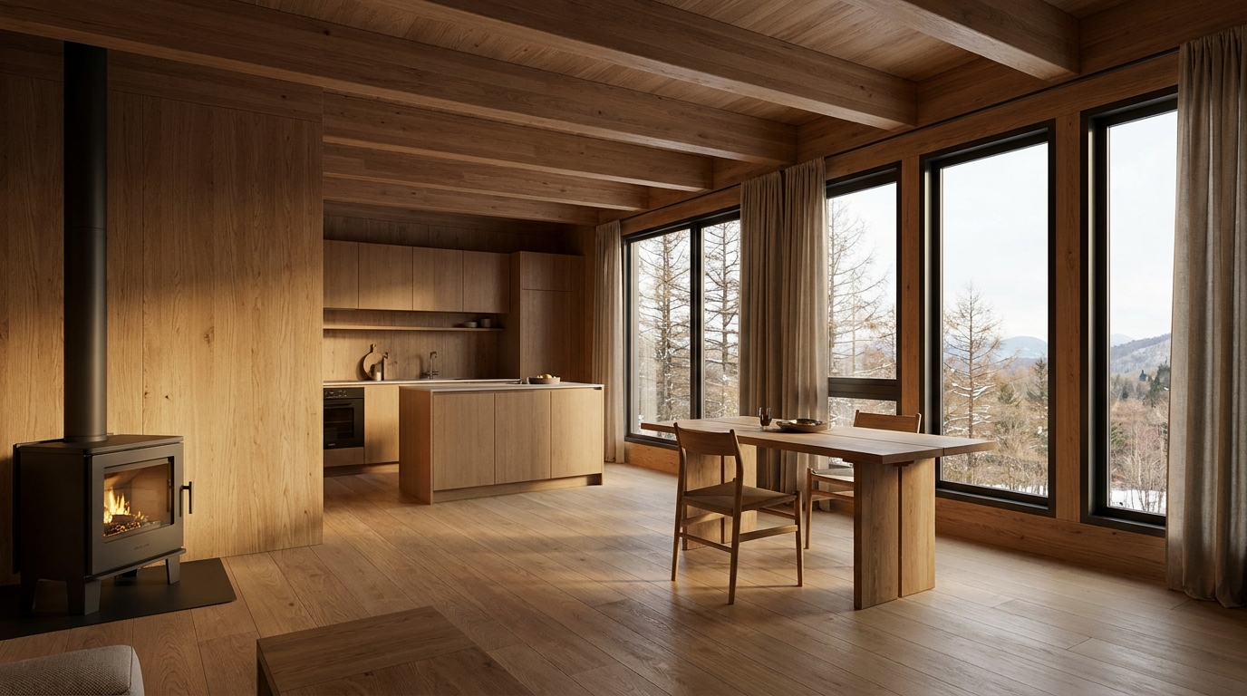 霧の小屋 内観