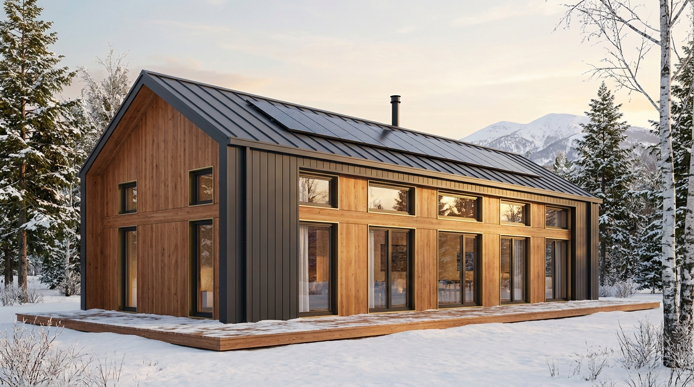 霧の砦 外観 — AI render based on BIM specs