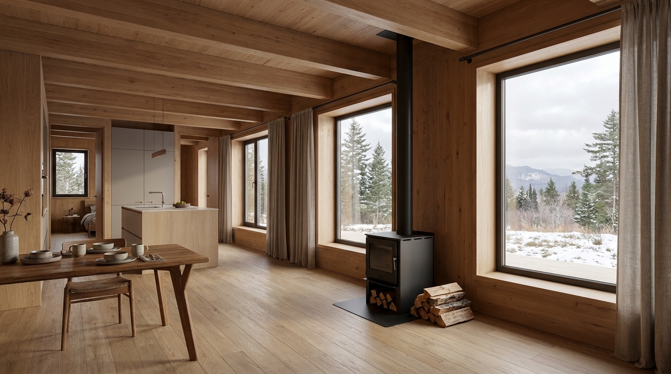 霜の小屋 内観