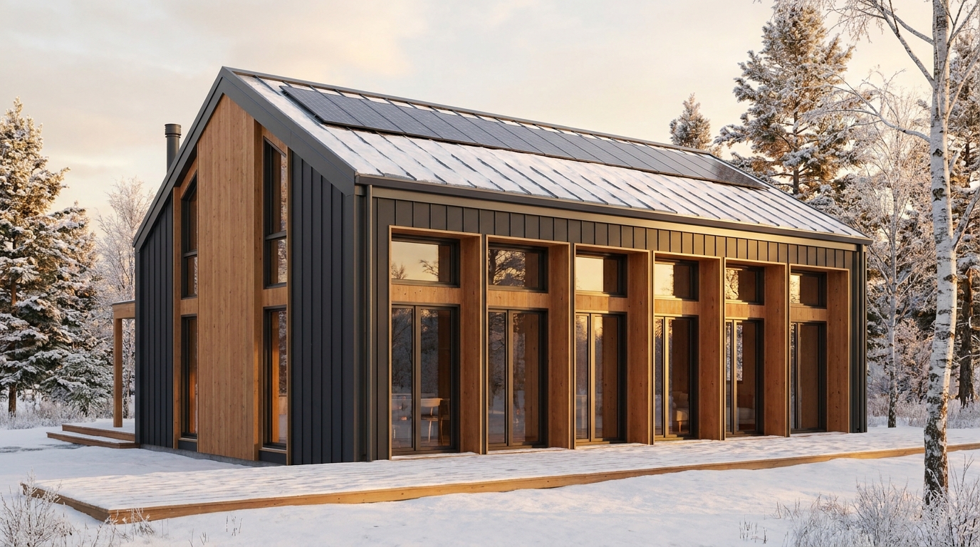 西の家 外観 — AI render based on BIM specs
