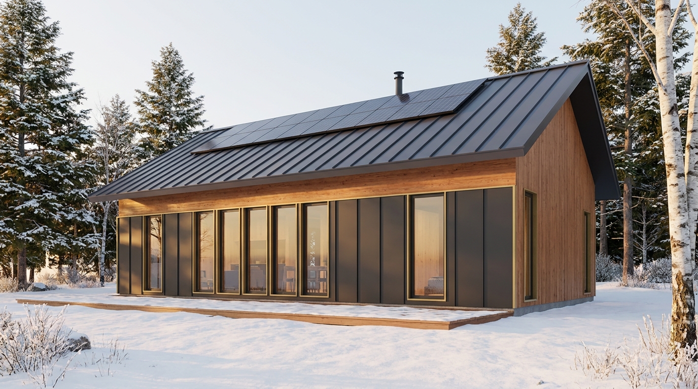 風の庵 外観 — AI render based on BIM specs