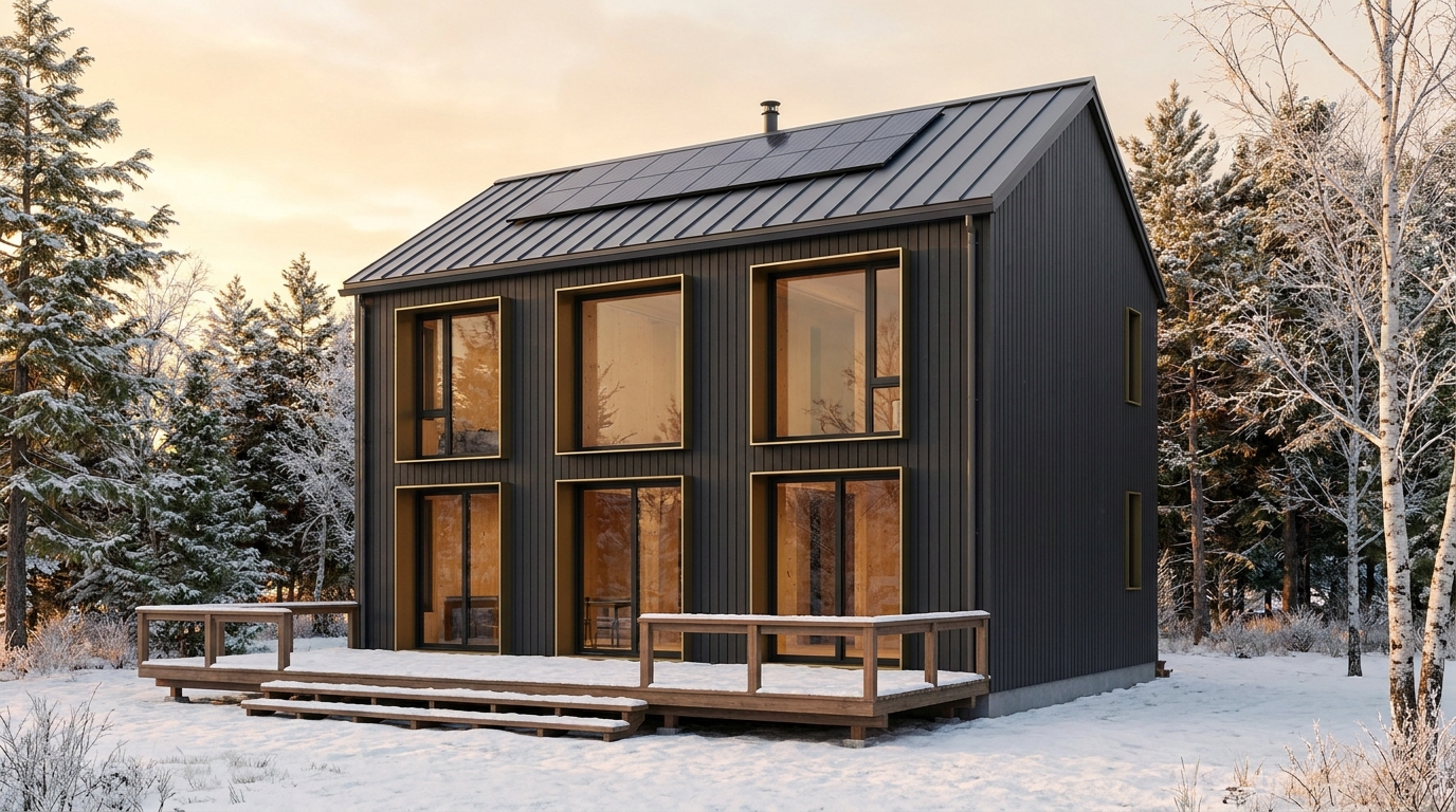 湖の塔 外観 — AI render based on BIM specs