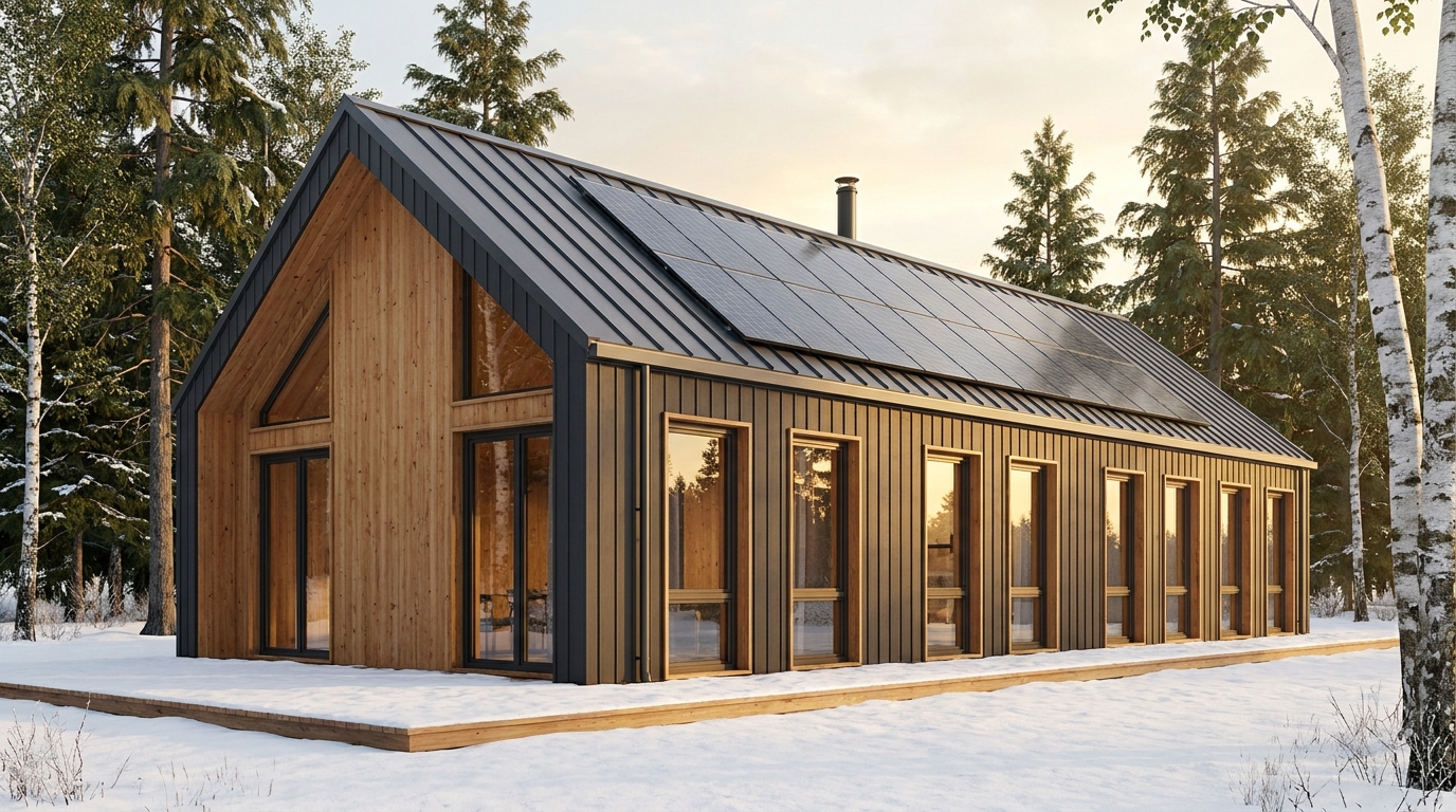 森の館 外観 — AI render based on BIM specs