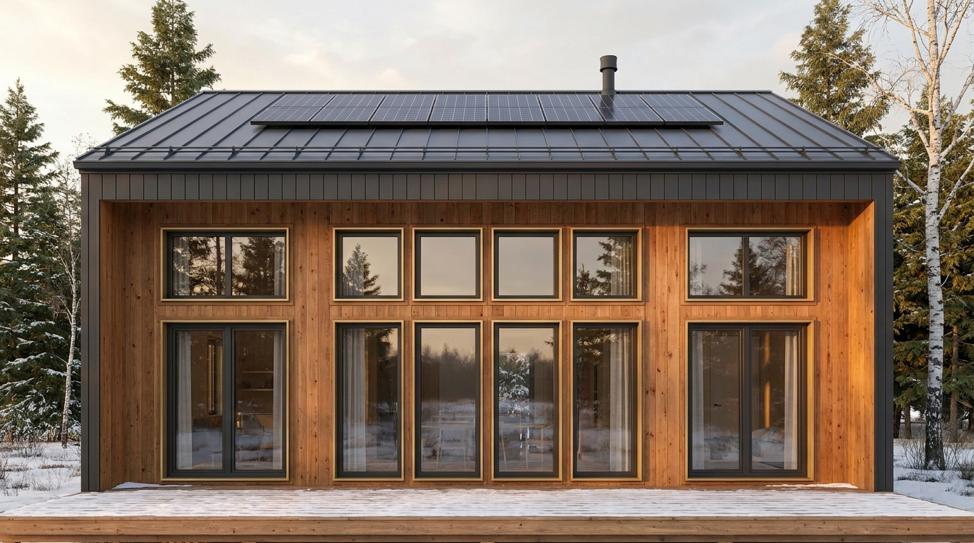 湖の巣 外観 — AI render based on BIM specs