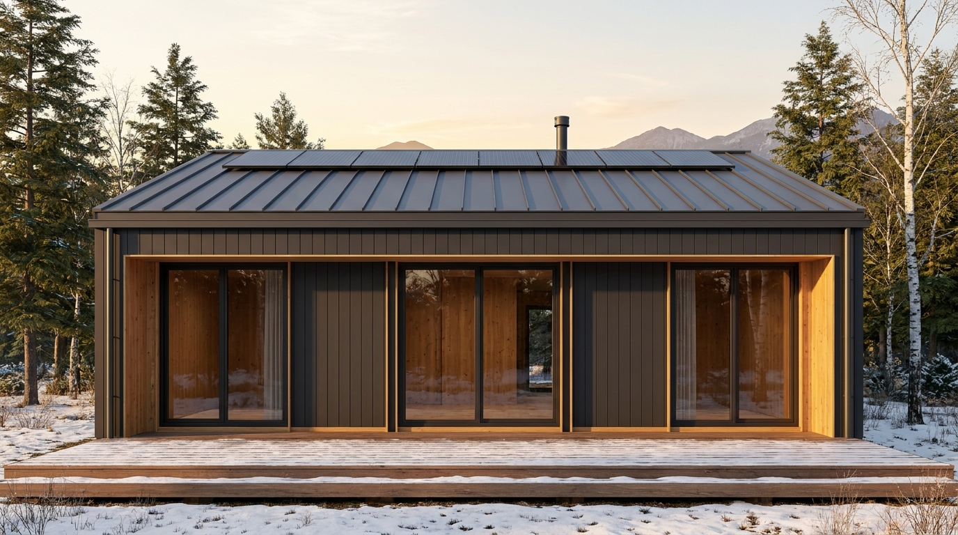 南の巣 外観 — AI render based on BIM specs