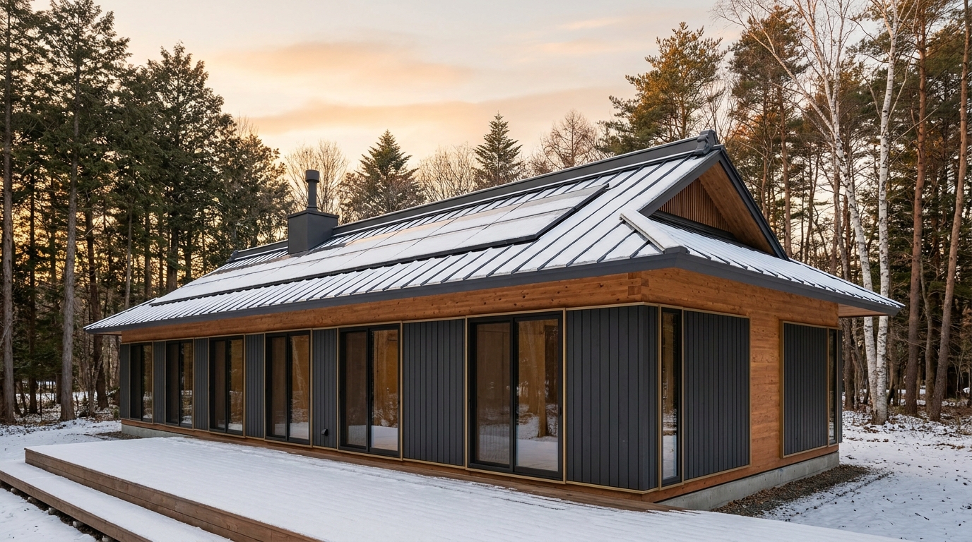 月の庵 外観 — AI render based on BIM specs