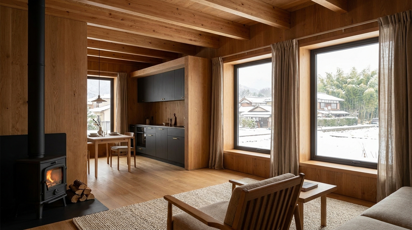 森の小屋 内観