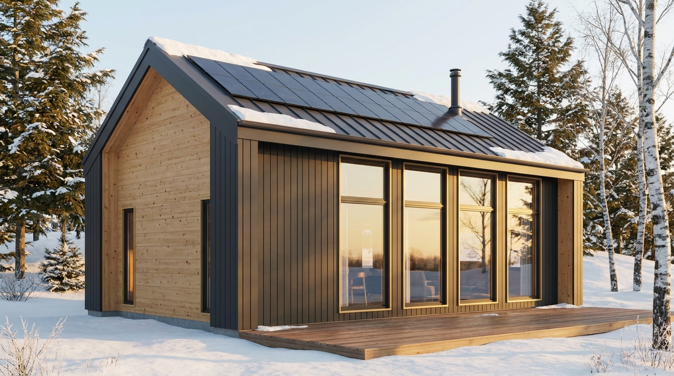 北の塔 外観 — AI render based on BIM specs