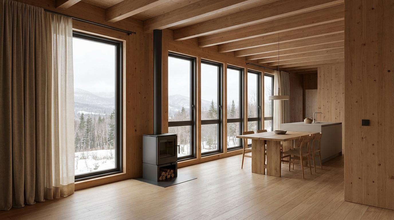 雪の小屋 内観