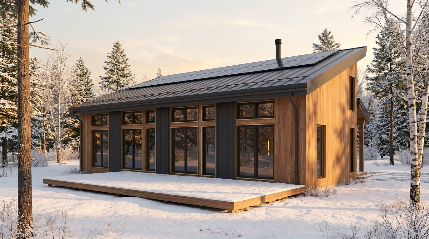 雪の塔 外観 — AI render based on BIM specs