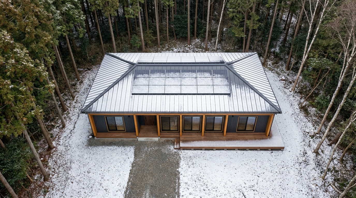 雨の小屋 配置