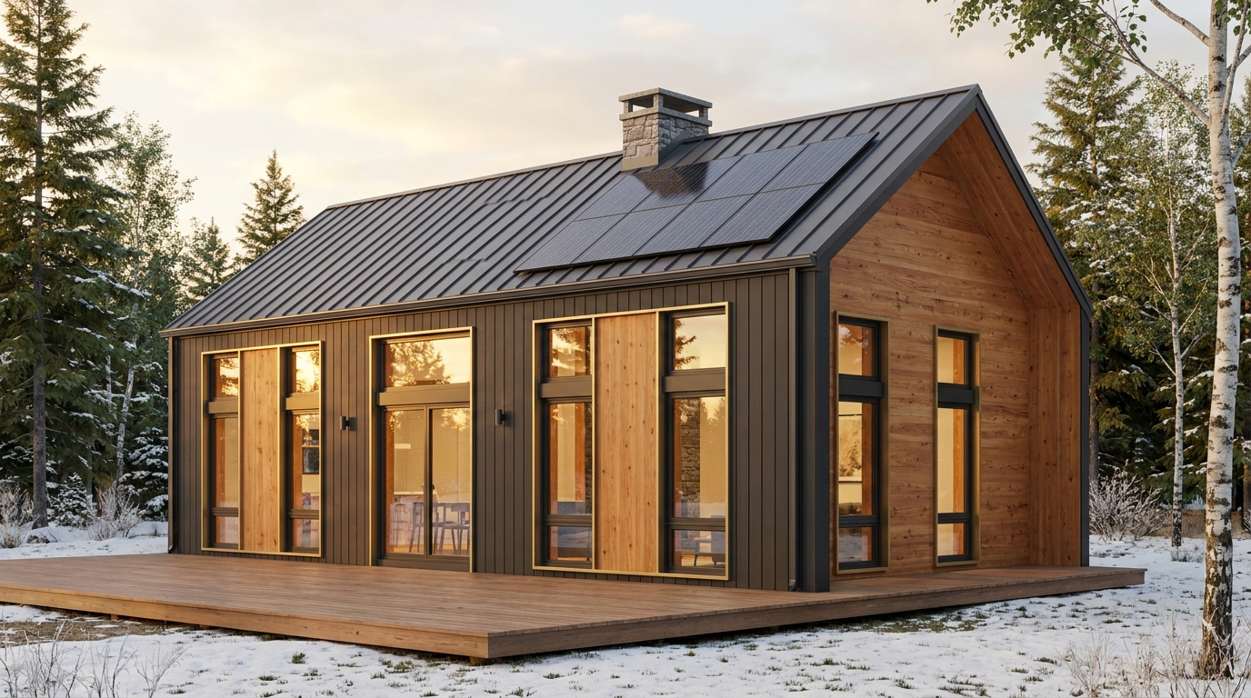 風の館 外観 — AI render based on BIM specs
