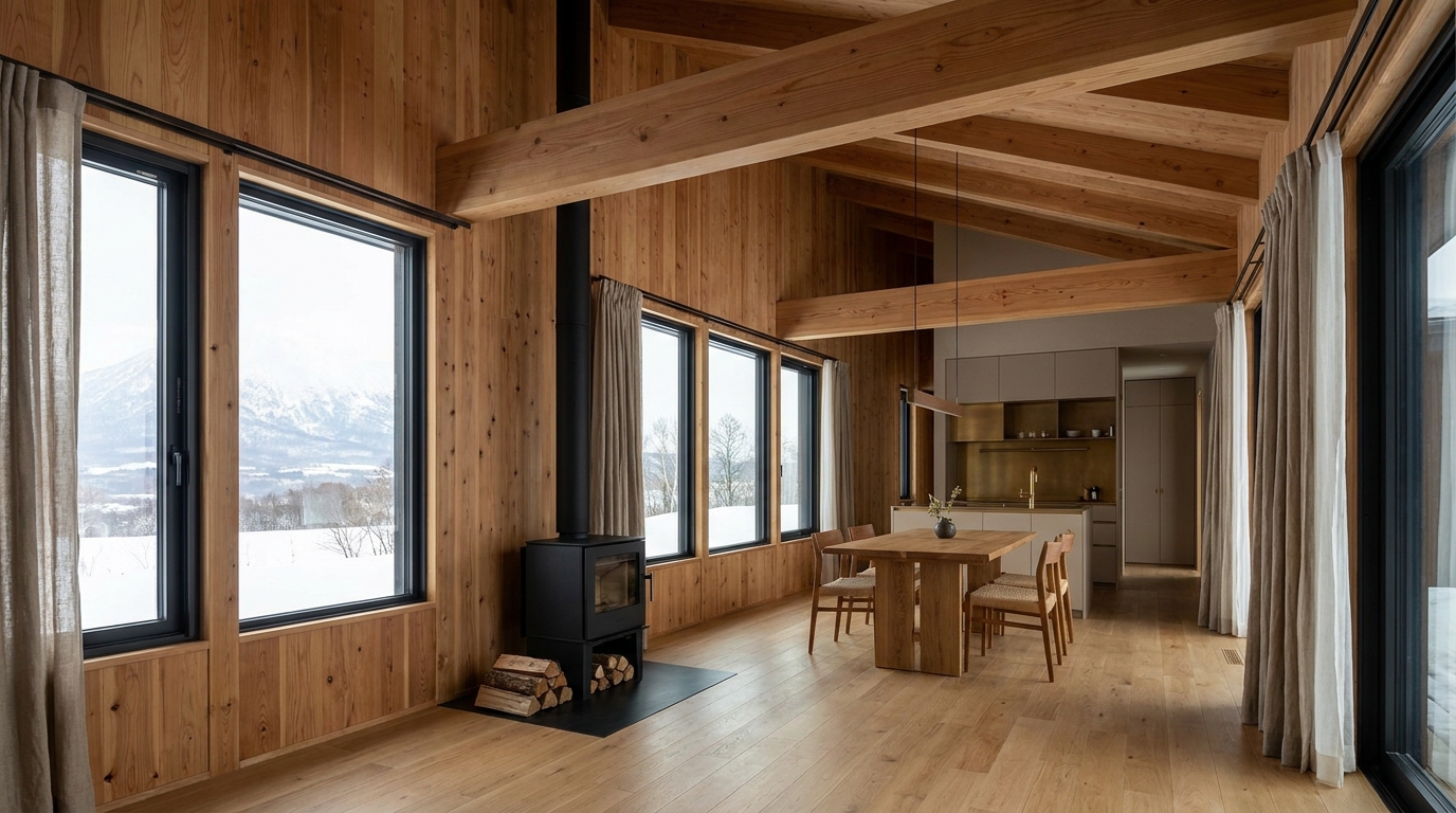 霜の小屋 内観
