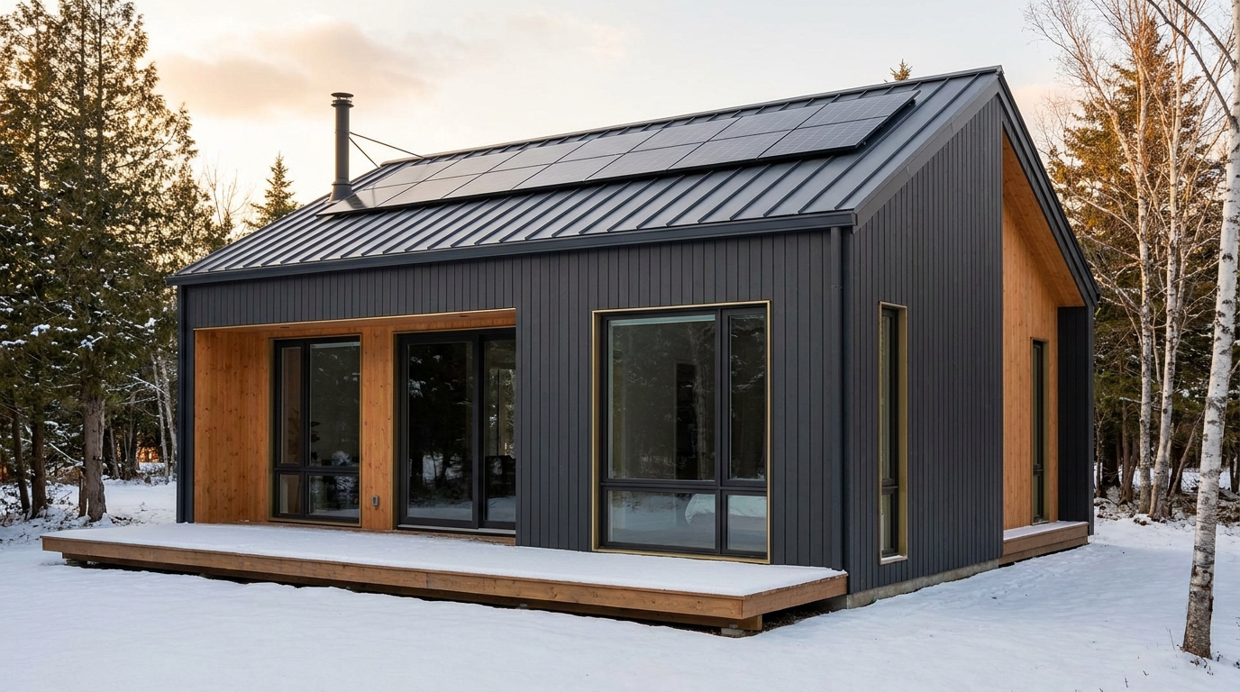 雪の館 外観 — AI render based on BIM specs