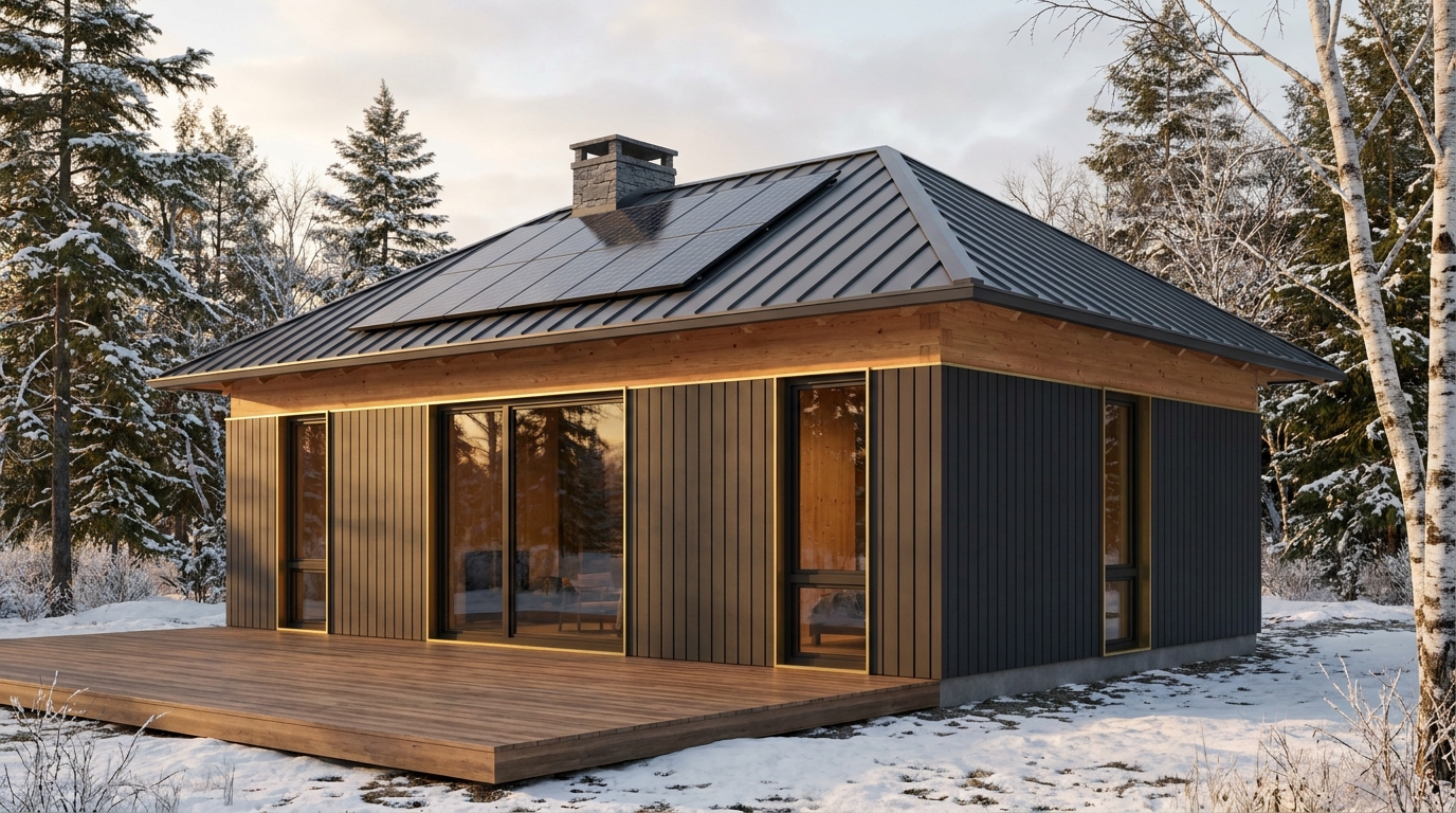 陽の里 外観 — AI render based on BIM specs