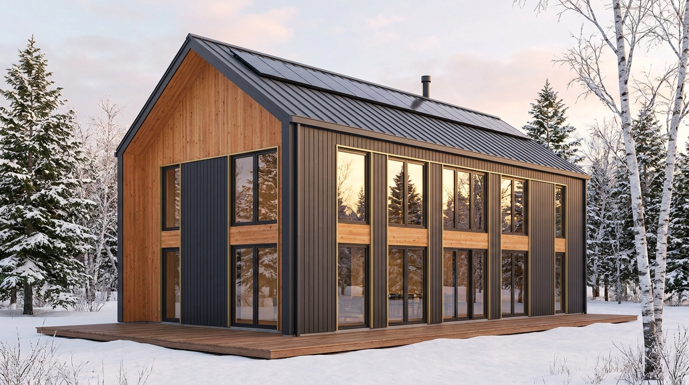 陽の館 外観 — AI render based on BIM specs