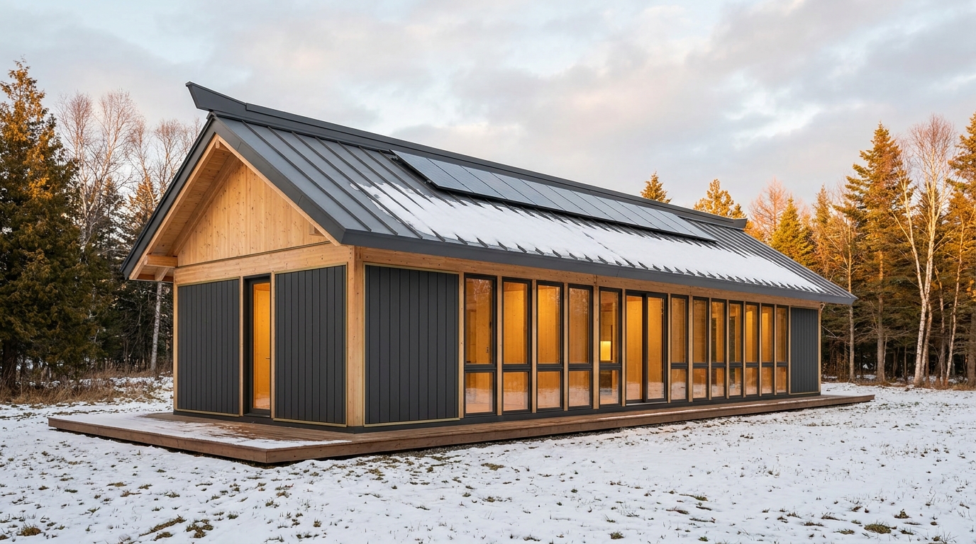 雪の塔 外観 — AI render based on BIM specs