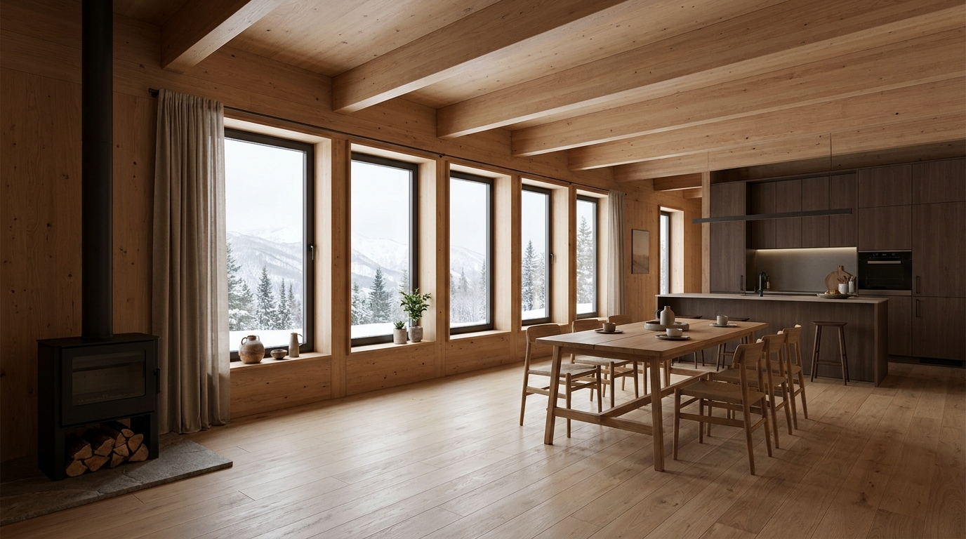 霧の小屋 内観