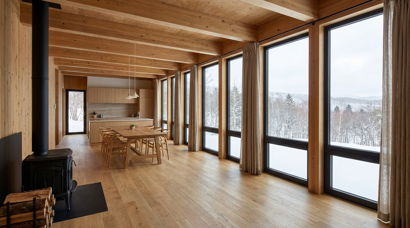 霜の小屋 内観