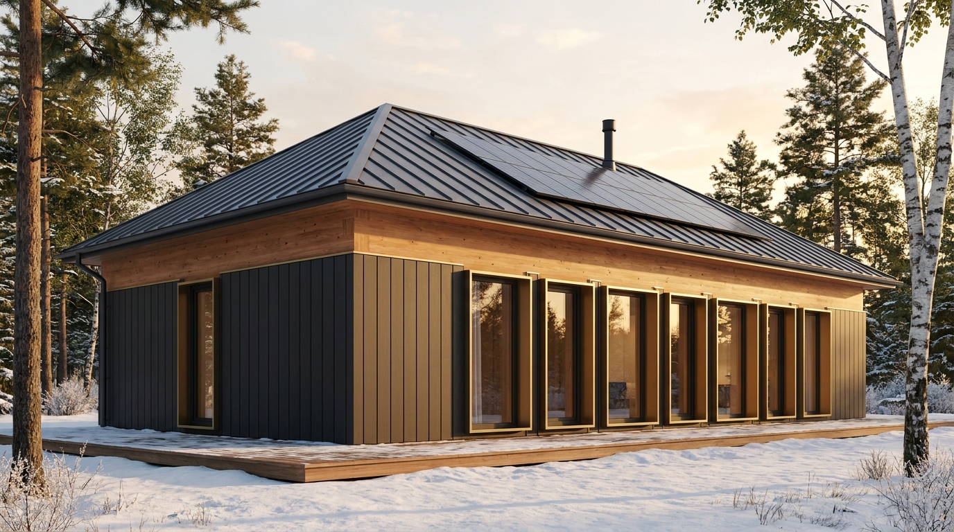 星の庵 外観 — AI render based on BIM specs