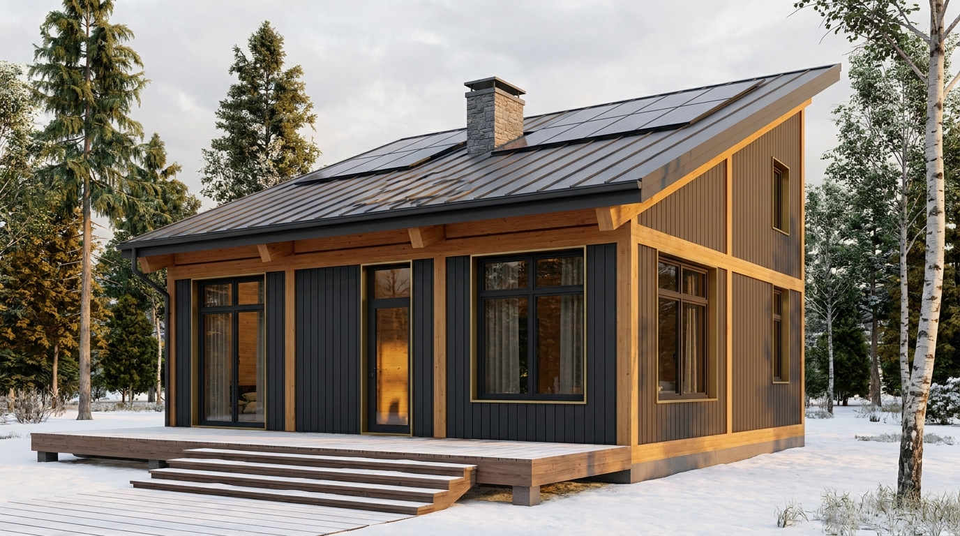 北の杜 外観 — AI render based on BIM specs
