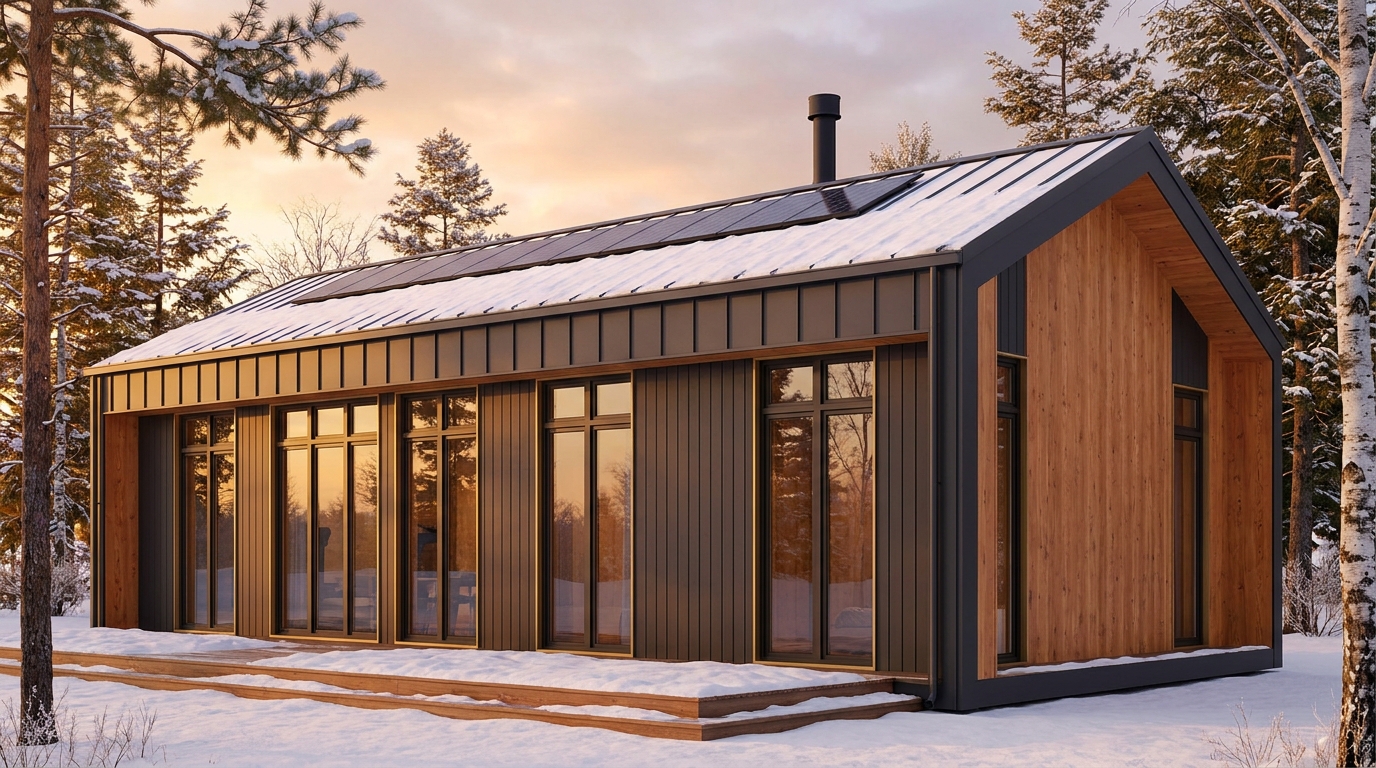 北の杜 外観 — AI render based on BIM specs