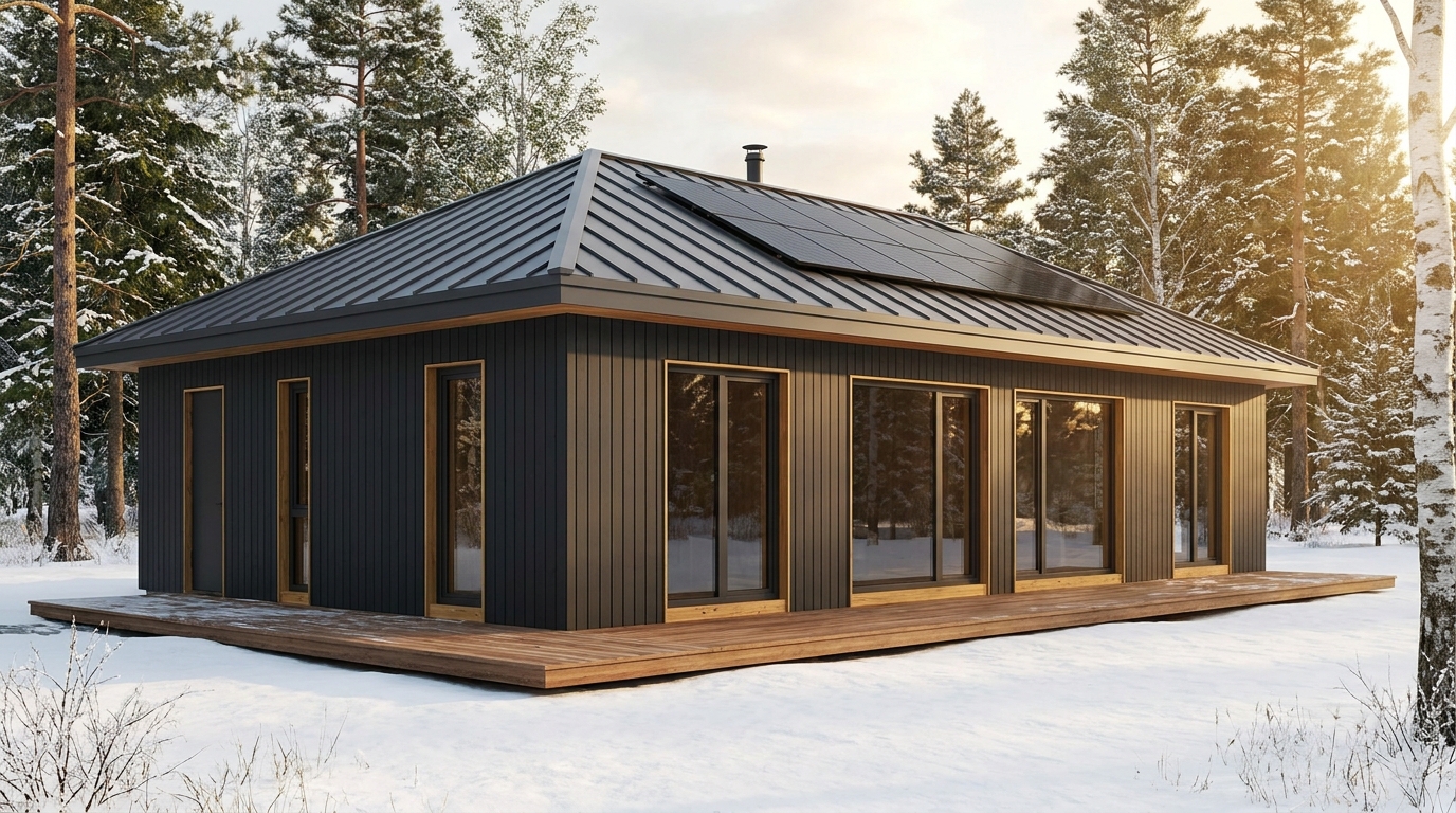 西の里 外観 — AI render based on BIM specs