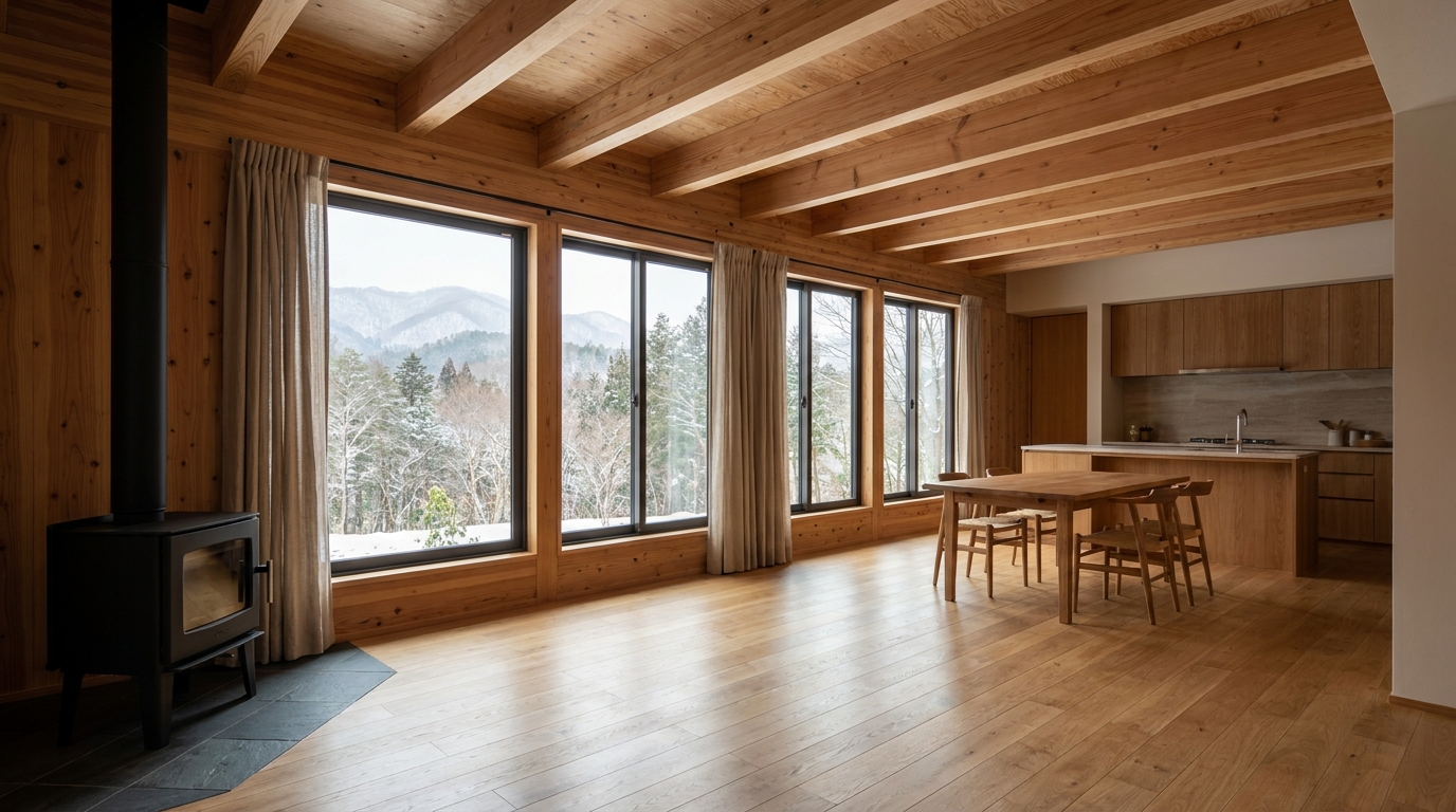 霧の小屋 内観