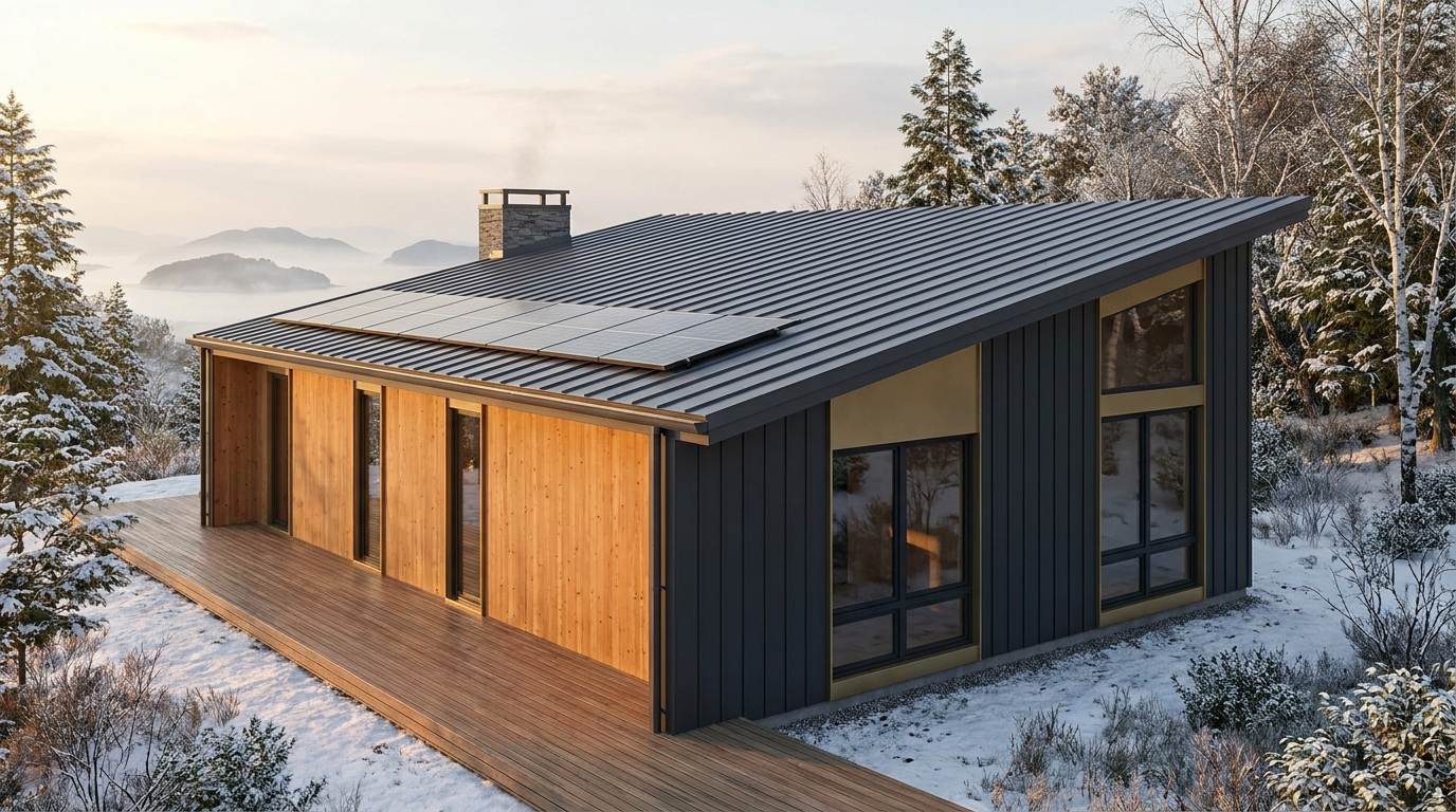 霜の塔 外観 — AI render based on BIM specs