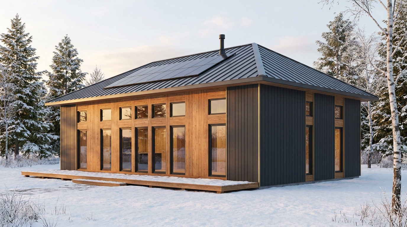 東の蔵 外観 — AI render based on BIM specs