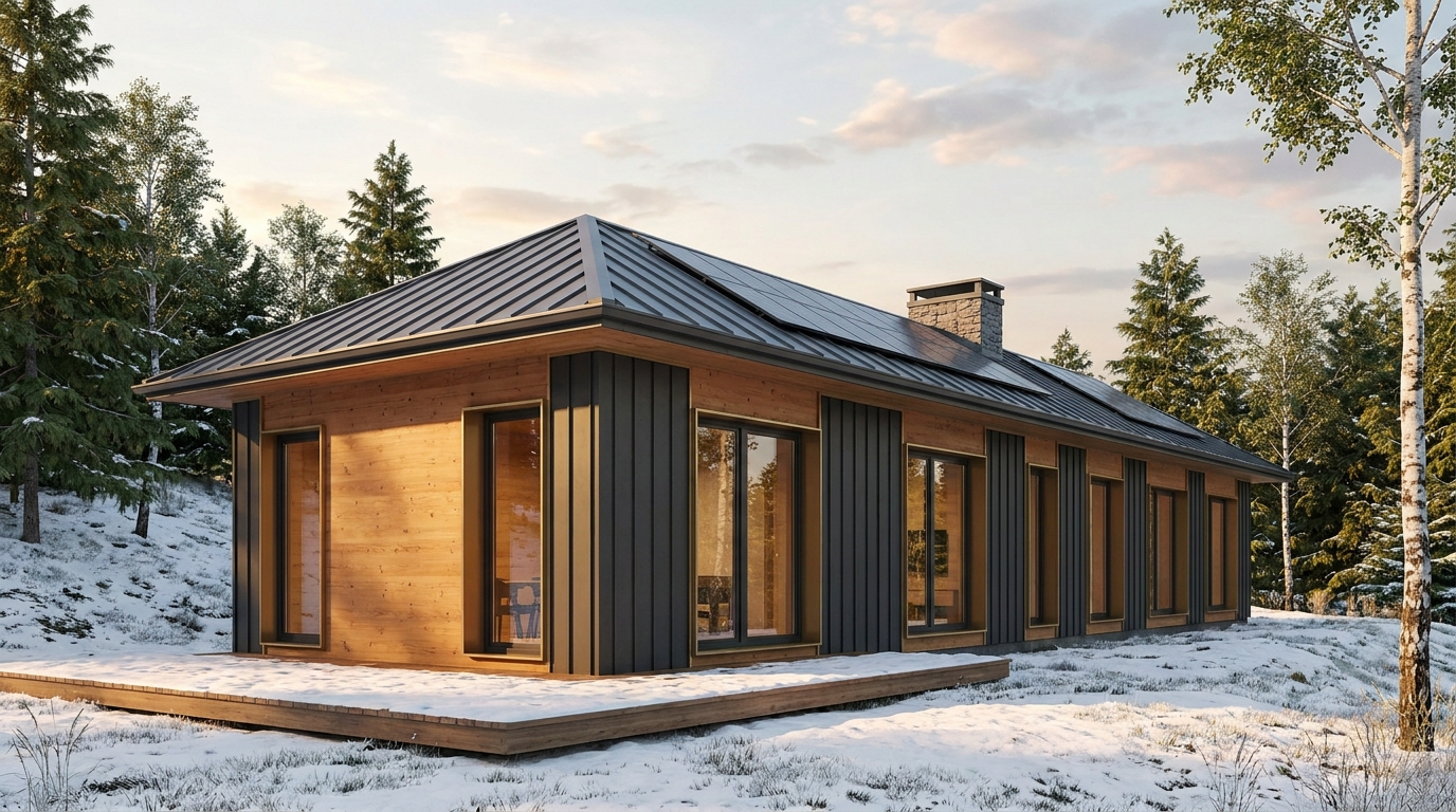 星の家 外観 — AI render based on BIM specs