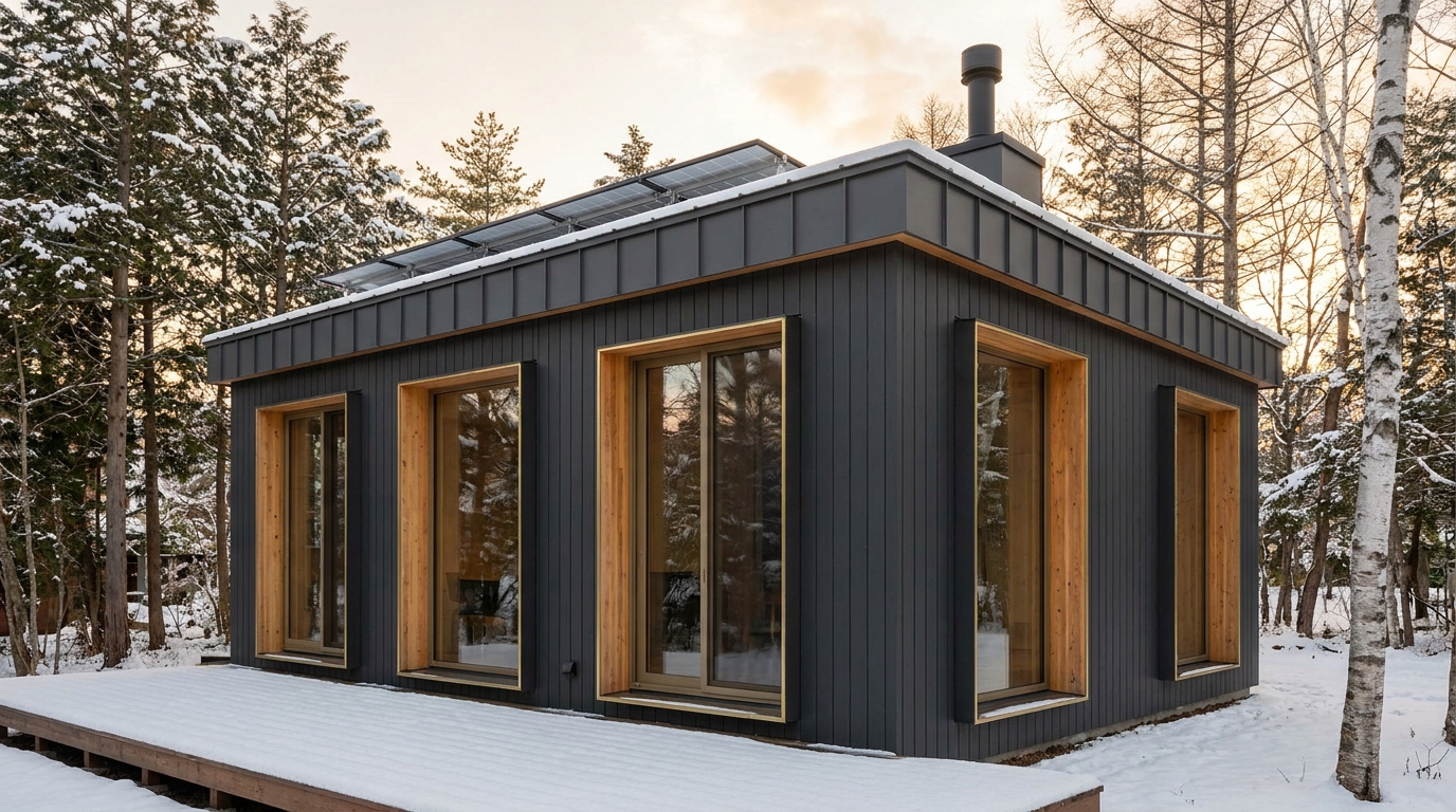 北の館 外観 — AI render based on BIM specs