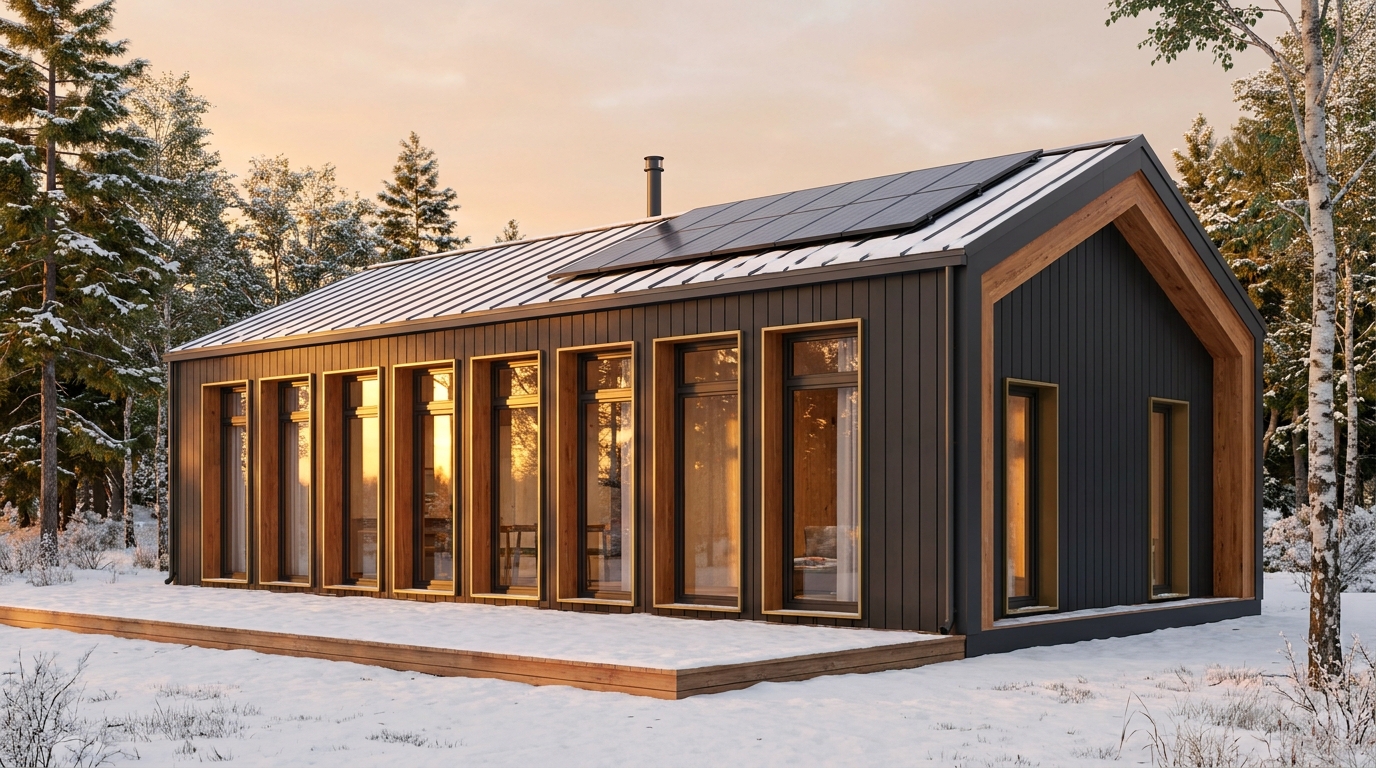 南の家 外観 — AI render based on BIM specs