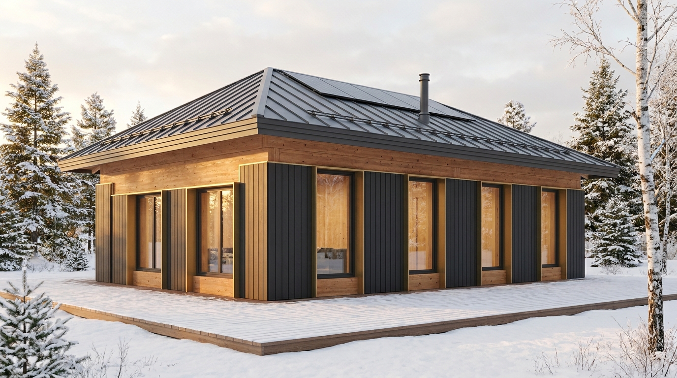 東の蔵 外観 — AI render based on BIM specs