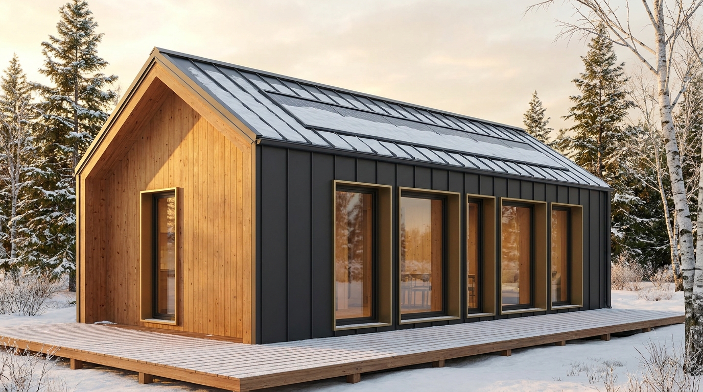 風の蔵 外観 — AI render based on BIM specs