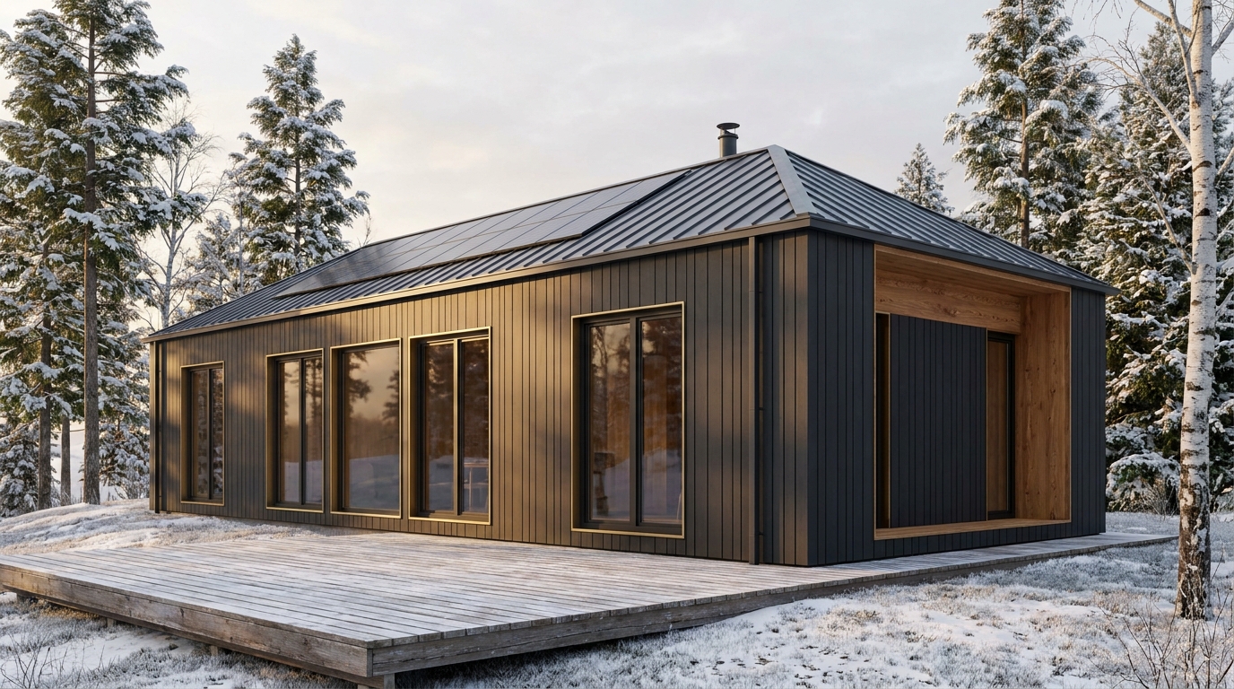 北の杜 外観 — AI render based on BIM specs