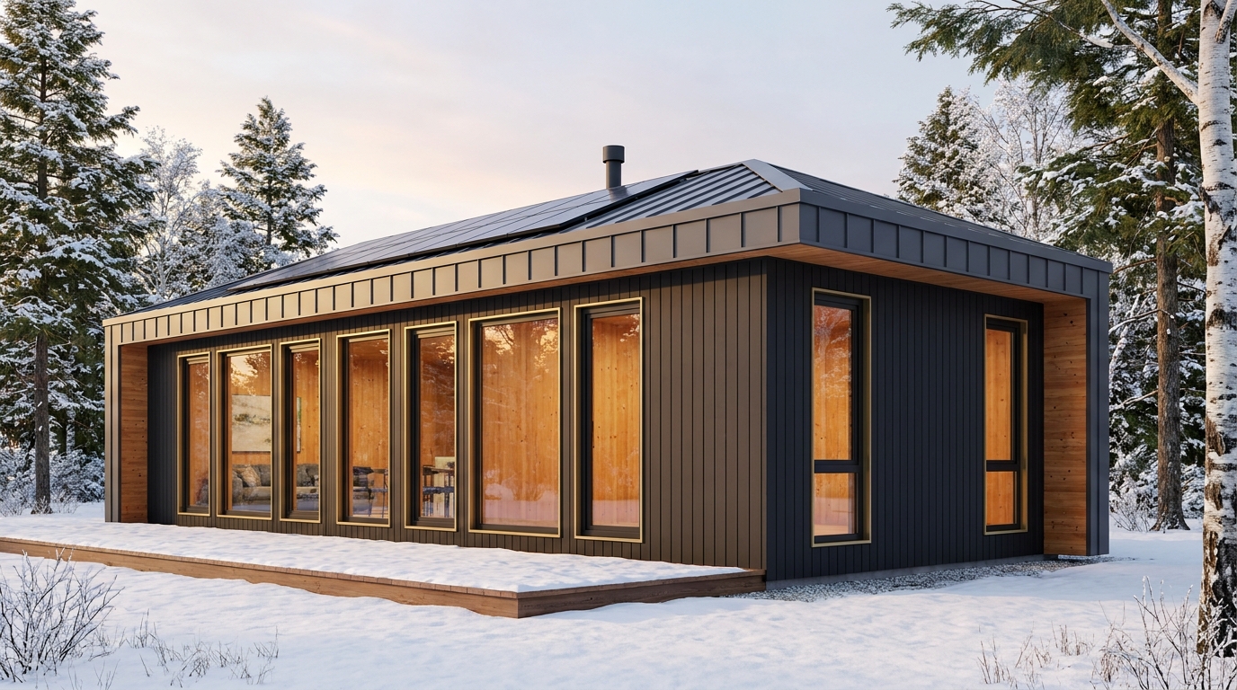 月の家 外観 — AI render based on BIM specs
