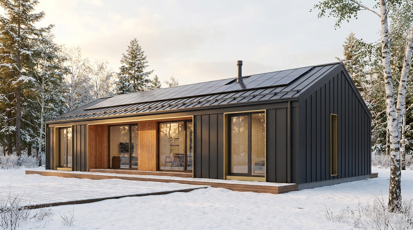 東の蔵 外観 — AI render based on BIM specs