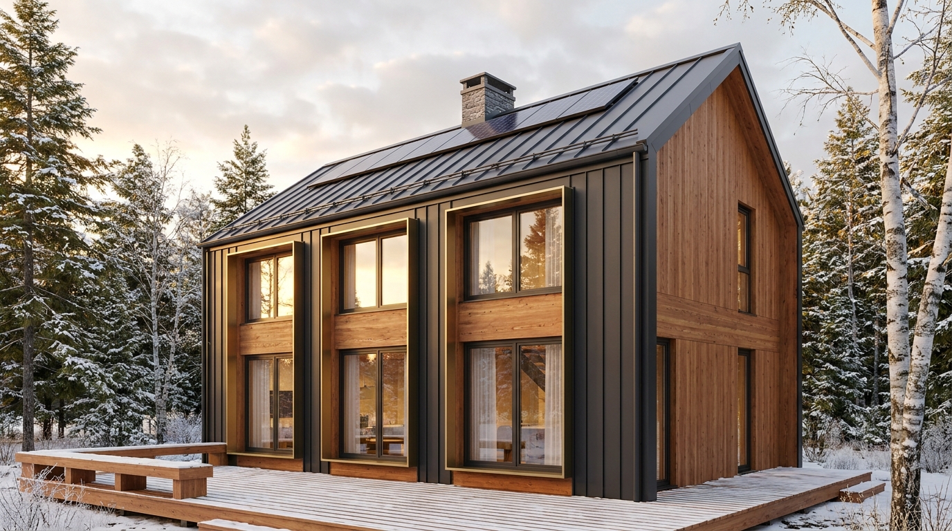 湖の杜 外観 — AI render based on BIM specs