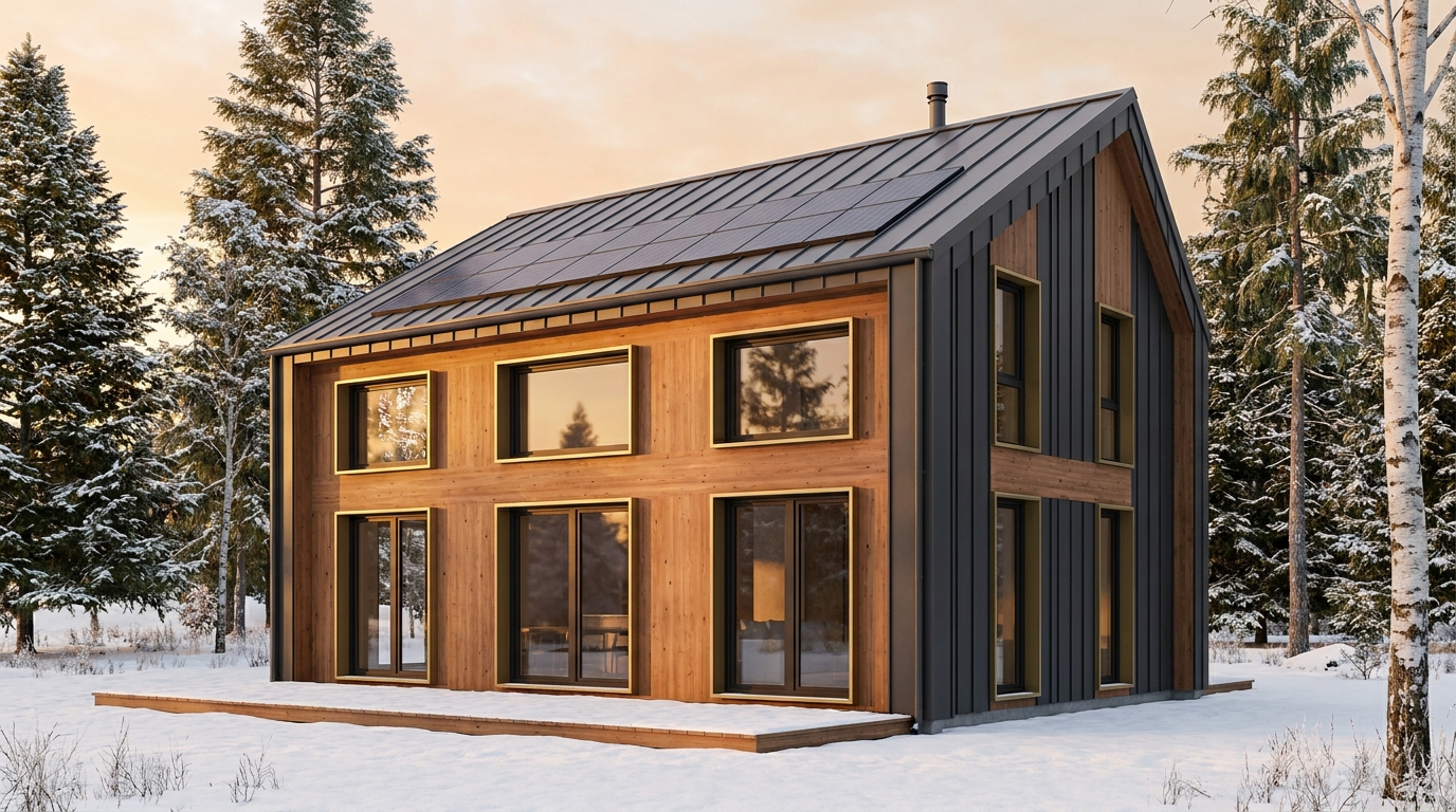 月の庵 外観 — AI render based on BIM specs