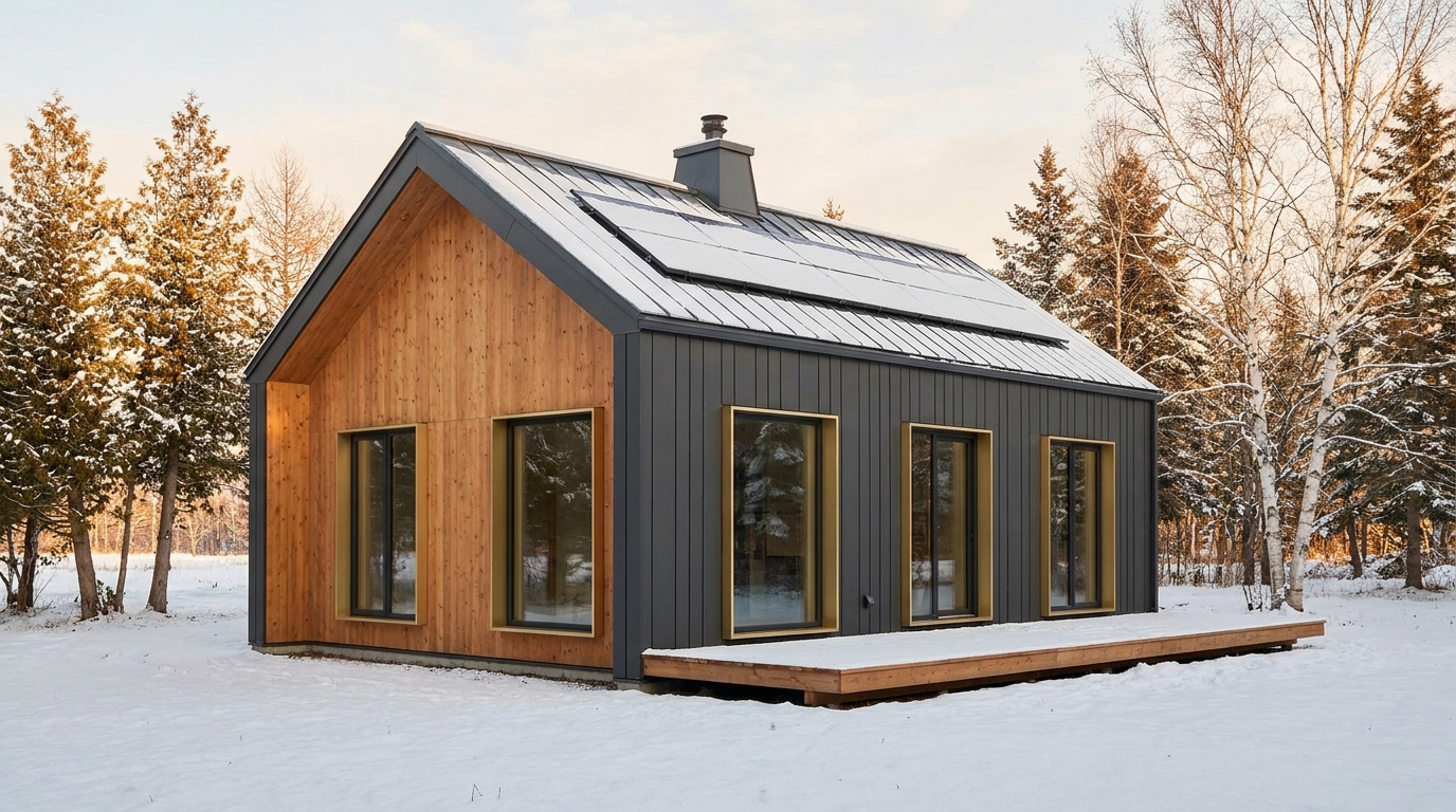 西の巣 外観 — AI render based on BIM specs