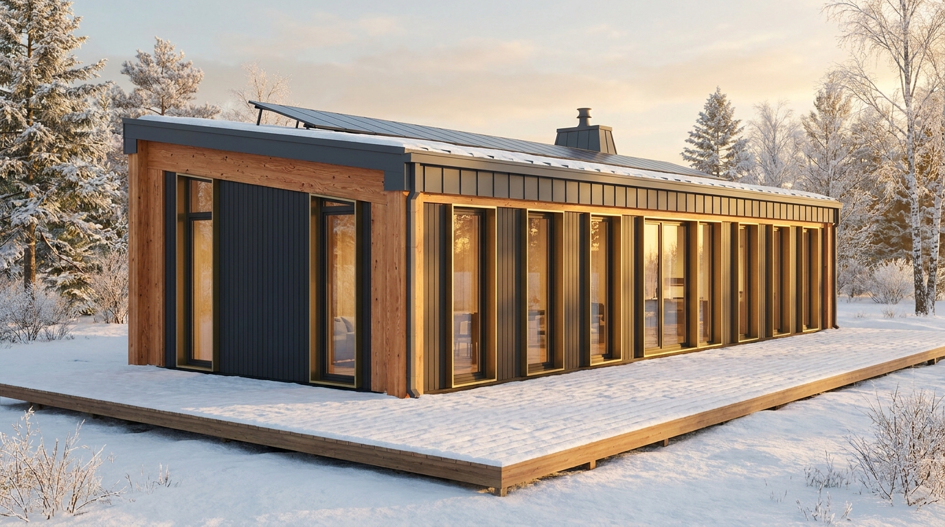 南の家 外観 — AI render based on BIM specs