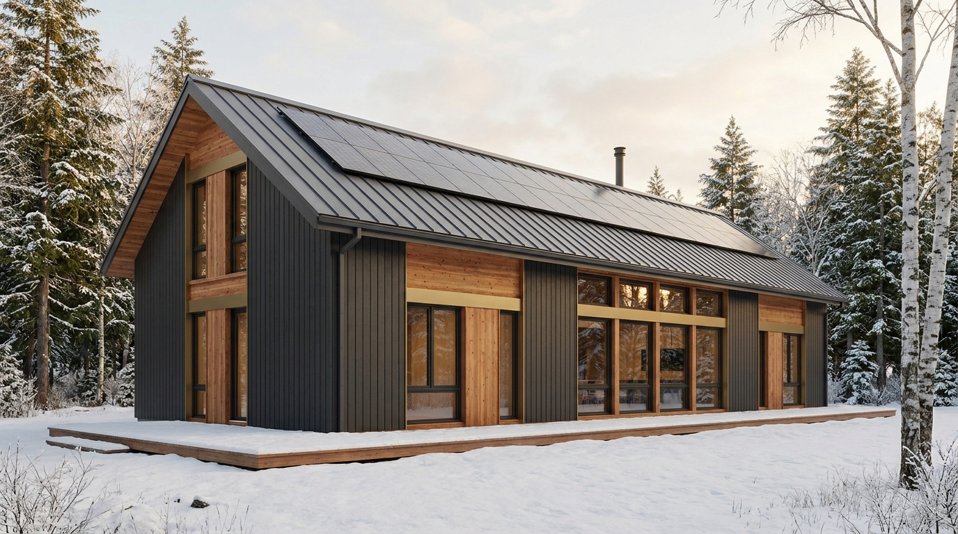 陽の里 外観 — AI render based on BIM specs
