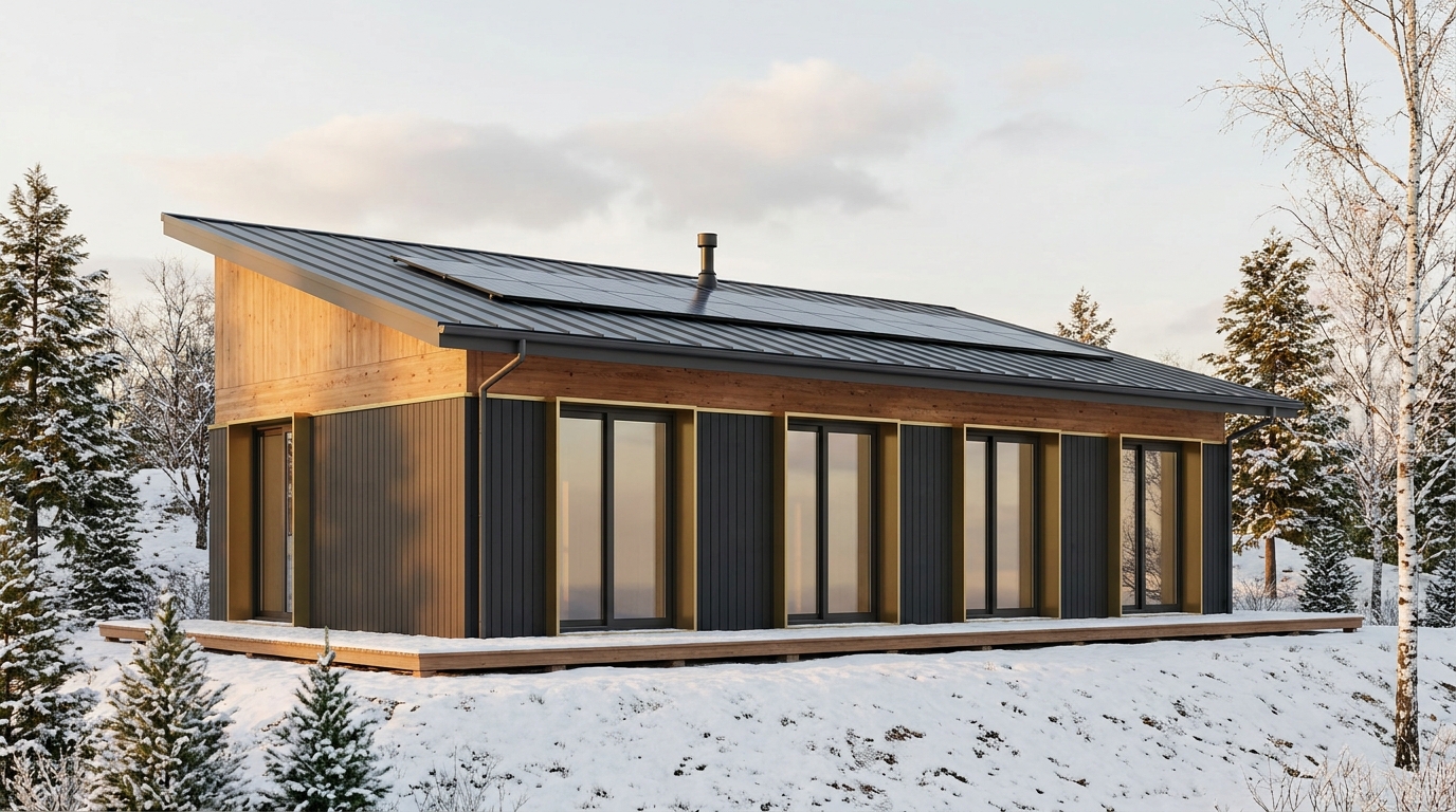 森の館 外観 — AI render based on BIM specs