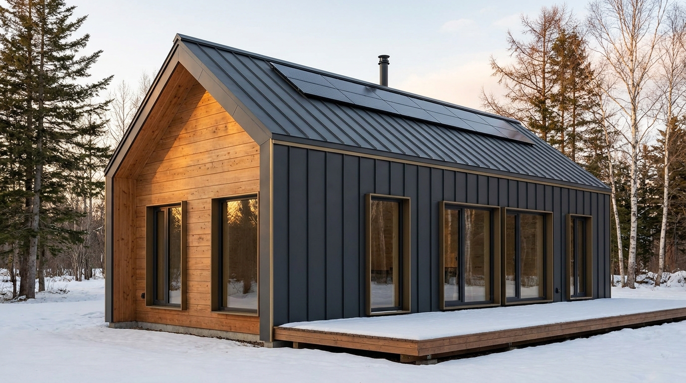 霧の蔵 外観 — AI render based on BIM specs