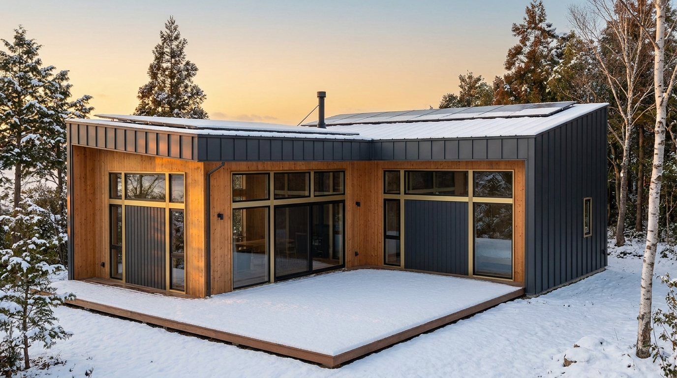 東の蔵 外観 — AI render based on BIM specs