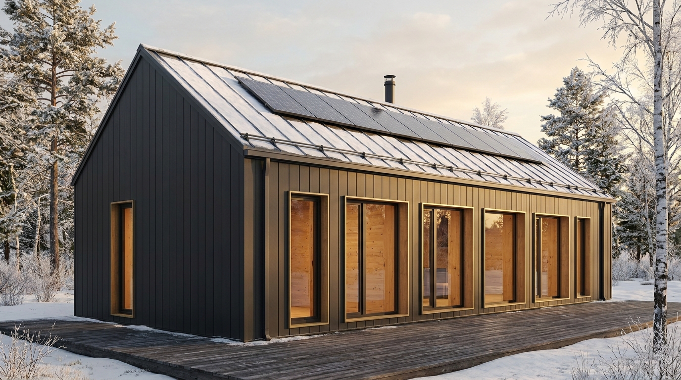 風の館 外観 — AI render based on BIM specs