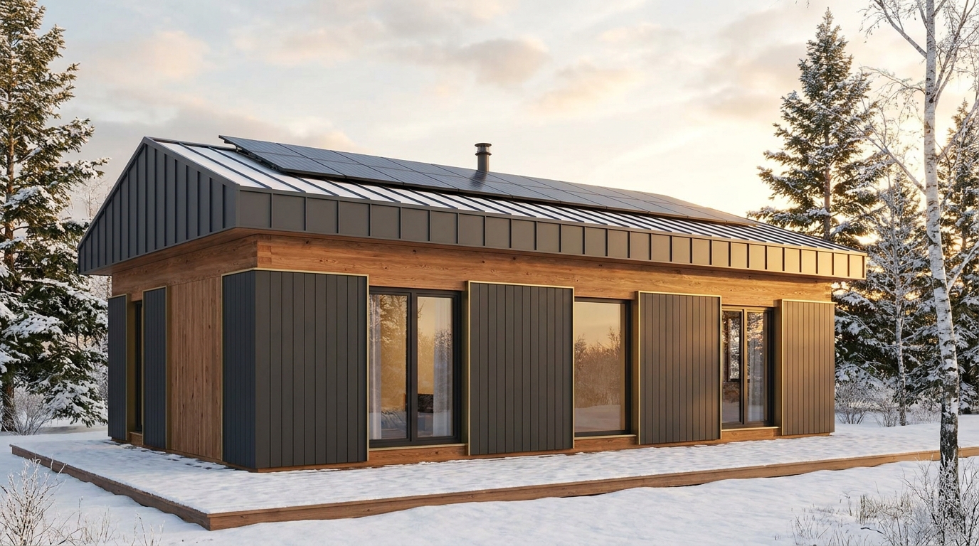雪の塔 外観 — AI render based on BIM specs
